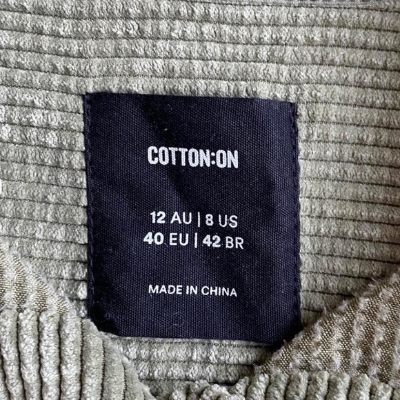 Green Corduroy cotton:on s 8 Button-Front Jacket - Picture 11 of 11